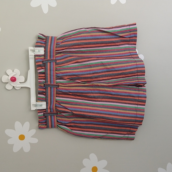Madewell Paperbag Shorts in Rainbow Stripe - Picture 9 of 15